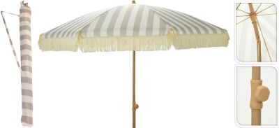Parasol de jardin taupe & blanc