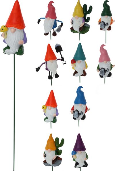 Tuinprikker kabouter 39cm - 10ass 