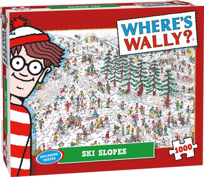 Puzzle where's wally ski slopes
