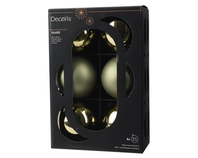 Kerstballen set van 6 stuks