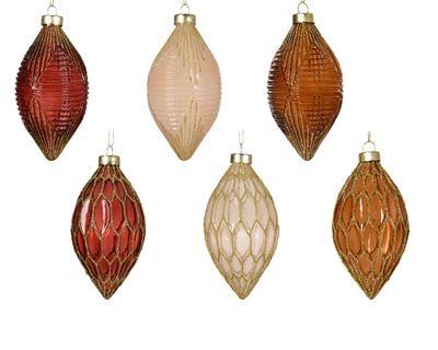 Olijf glas transparant met strepen goud