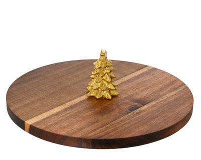 Snijplank acaciahout met kerstboom