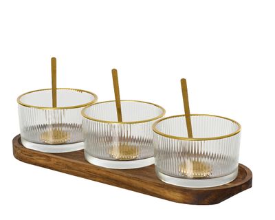 Set tapas bois acacia