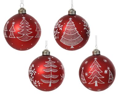 Kerstbal glas decoratie boom