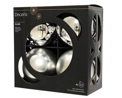 Kerstballen set van 4 stuks