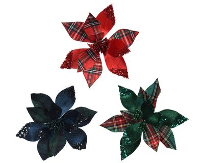 Poinsettia polyester fluweel