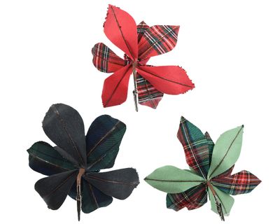 Poinsettia polyester fluweel