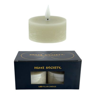 LED Kaars Mini Pillar Set van 2