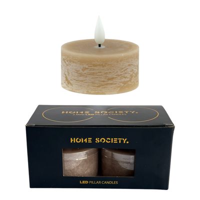 LED Kaars Mini Pillar Set van 2