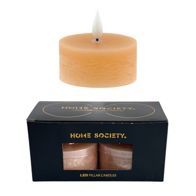 LED Kaars Mini Pillar Set van 2