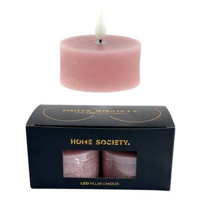 LED Kaars Mini Pillar Set van 2