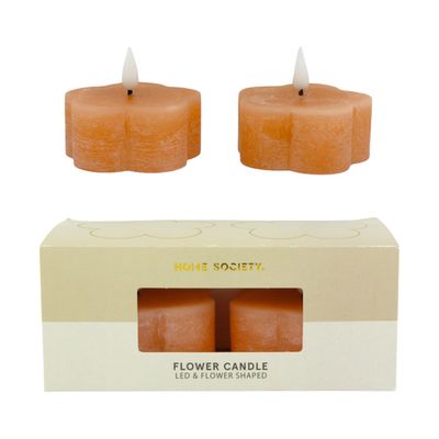 LED Kaars Bloem Set van 2