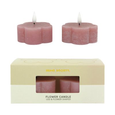 LED Kaars Bloem Set van 2