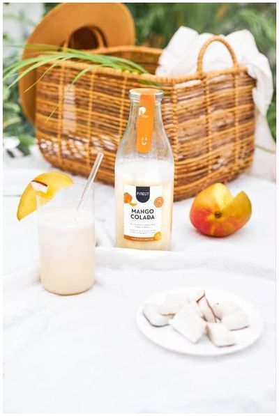 Mango colada cocktail