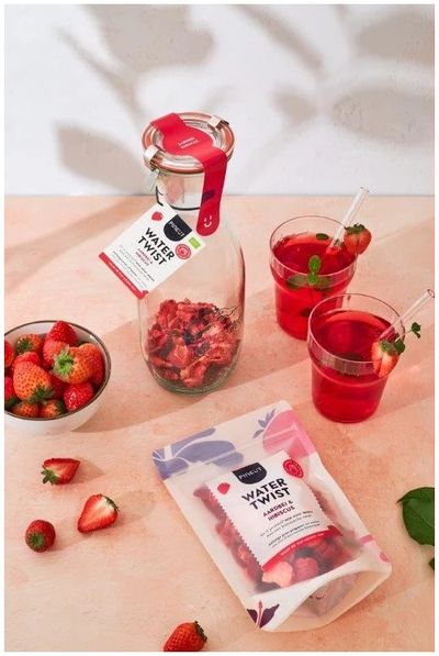 Water twist aardbei zakje