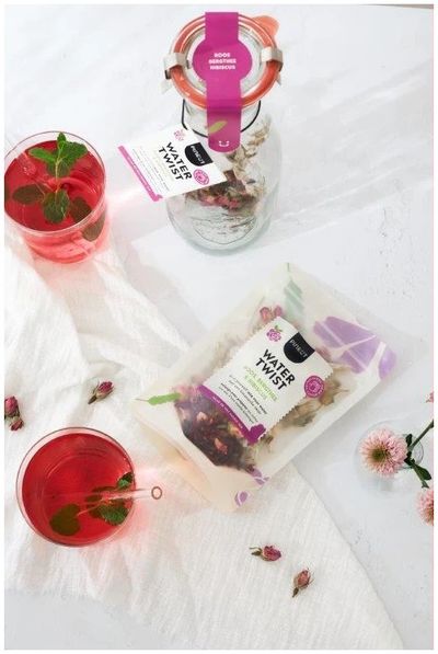 Water twist roos bergthee zakje