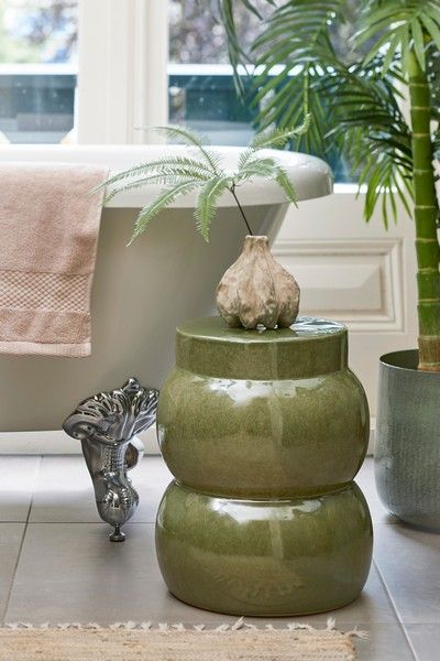 Vendi bijzettafel d.groen - h40xd35cm