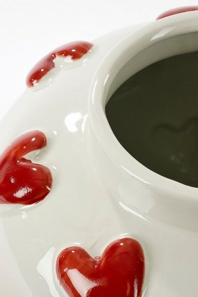 Hearts vaas wit - h32,5xd30cm