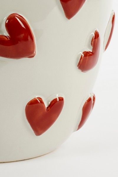 Hearts vaas wit - h32,5xd30cm