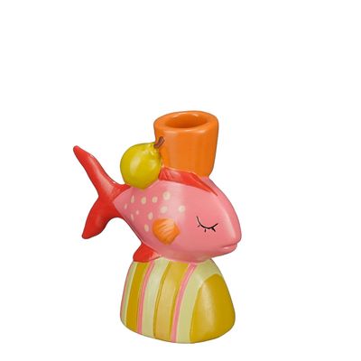Funny kandelaar vis - l11,5xb4,5xh12cm