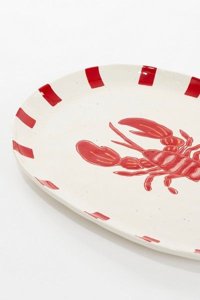 Ariane bord ovaal rood - l40,5xb31xh3cm