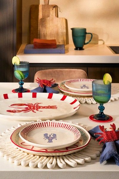 Ariane bord ovaal rood - l40,5xb31xh3cm