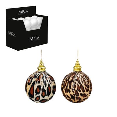 Bal onbreekbaar luipaard d8cm