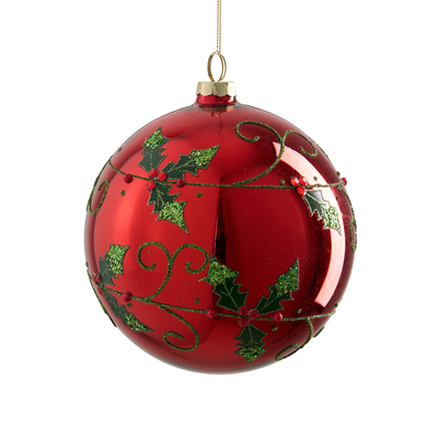 Bal glas rood d15cm