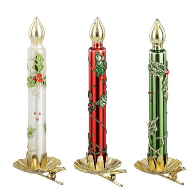 Clip kaars blad h13,5xd1,5cm