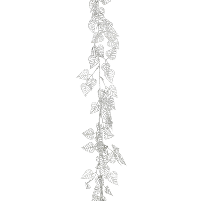 Slinger bladeren zilver l180cm