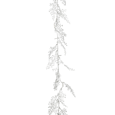 Guirlande feuilles argent l180cm