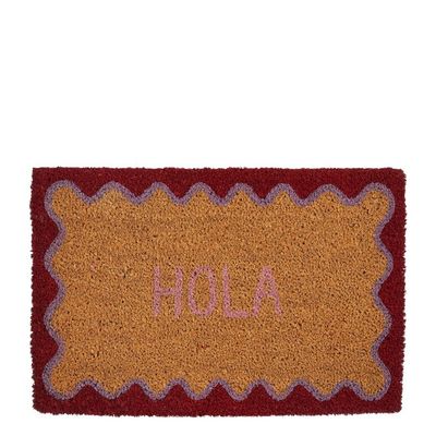 Paillasson hola rouge - l60xb40xh1,5cm