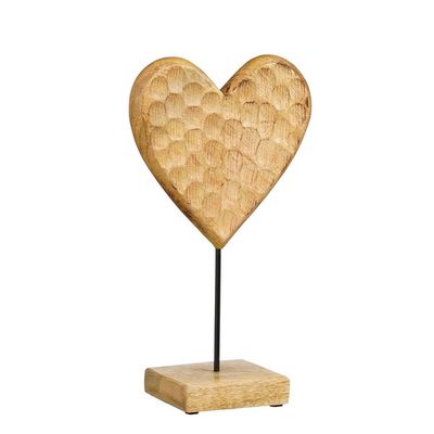 Decoration coeur fsc 100% - l18xb10xh31,5cm