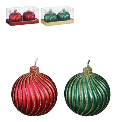 Bougie boule de noël set de 2 pièces