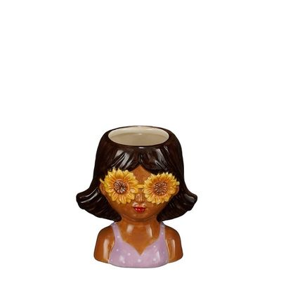 Funny pot dame roze - l10xb7xh10,5cm