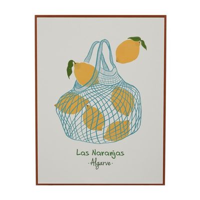 Muurdecoratie citroen lichtbruin - l31xb41xh3cm