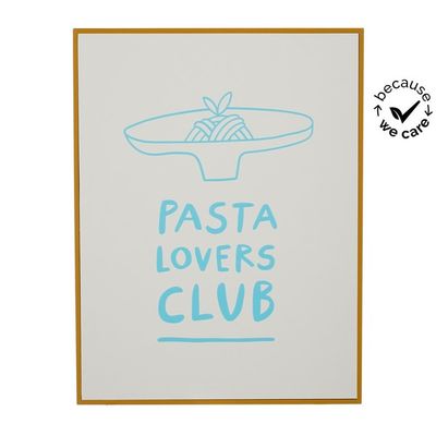 Muurdecoratie oranje pasta lovers - l26xb31xh3cm