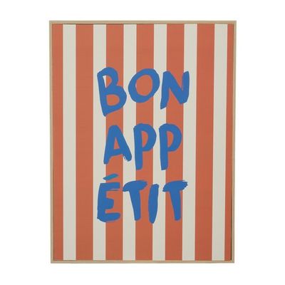 Muurdecoratie lichtbruin bon appetit - l31xb41xh3cm