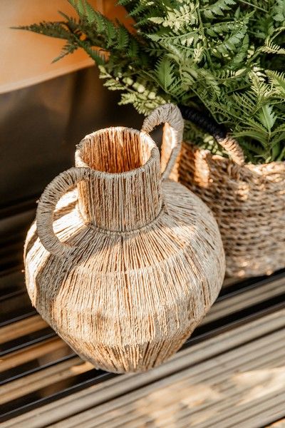 Nala decoratie vaas bruin - h38xd29cm