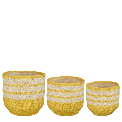 Julian panier jaune - h12xd12cm