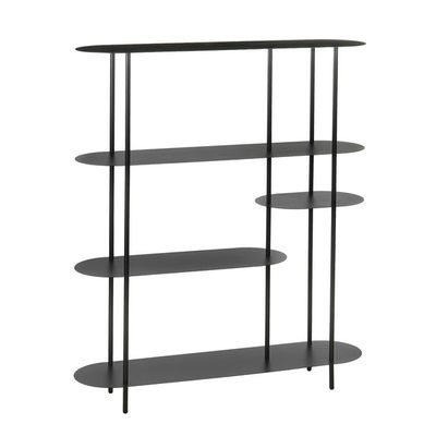 Rek zwart - l118xb31xh139cm