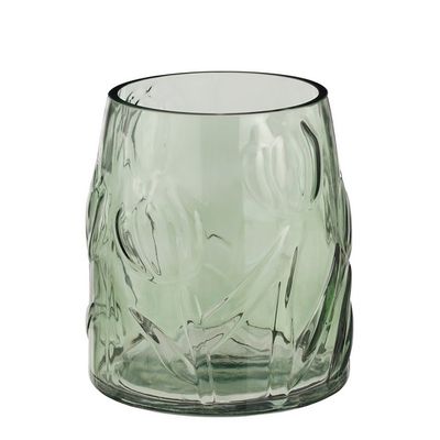 Yvette vaas glas groen - h18xd16cm