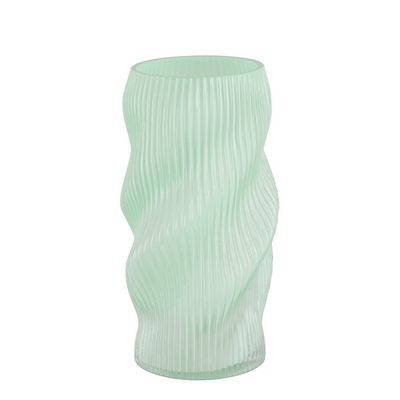 Maxime vaas glas groen wit - h25xd15cm