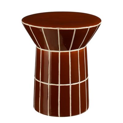 Menton bijzettafel donkerbruin - h45xd38cm