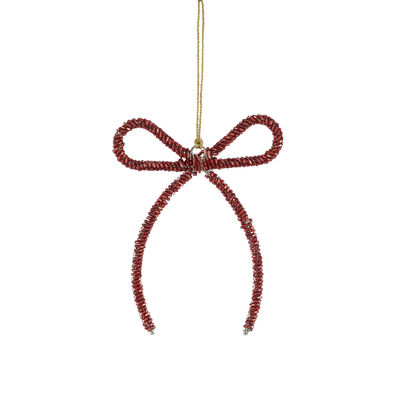 Ornament strik rood l13xb10cm
