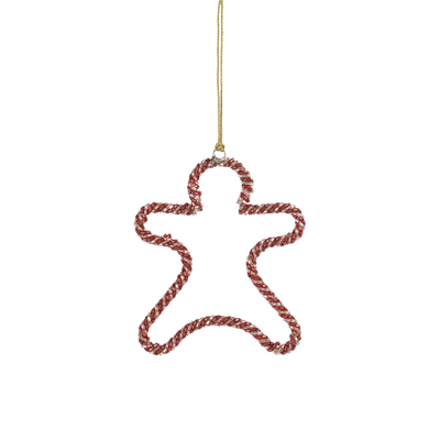 Ornement pain d'epice homme rose