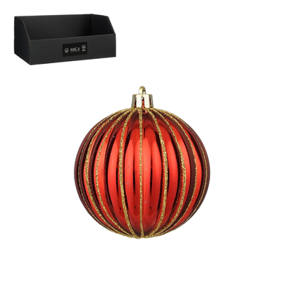 Bal onbreekbaar rood glanzend d8cm