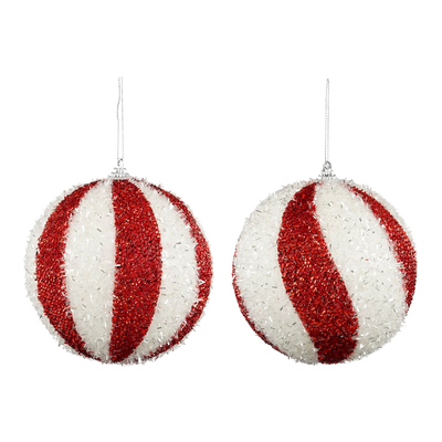 Boule incassable ligne blanc d12cm