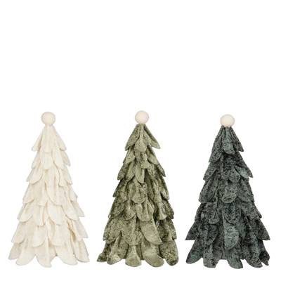 Decoration arbre vert f. vert blanc