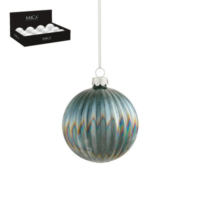 Boule verre vert cl. d8cm